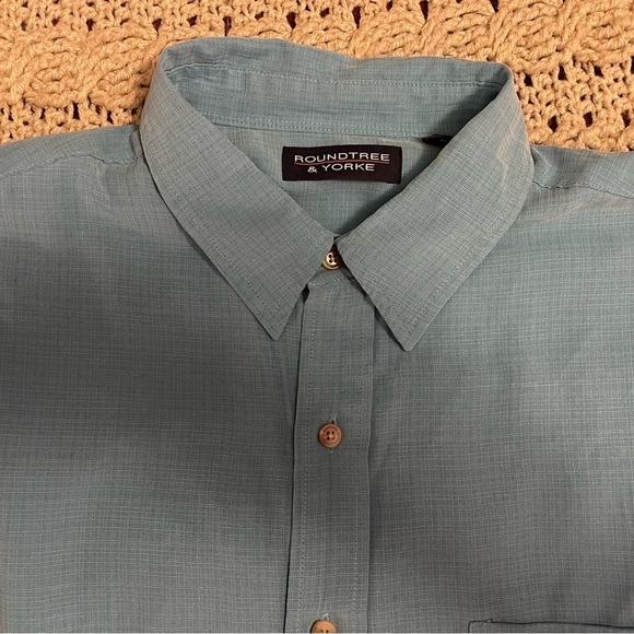Men's Roundtree & Yorke‎ travel smart dress/casual shirt XL 75% modal SOFT ! - Picture 3 of 9